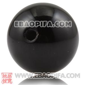 Wholesale 12mm Sambarla Style Black Agate Beads 