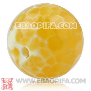 Wholesale 12mm Sambarla Style Yellow Fire Agate Beads 