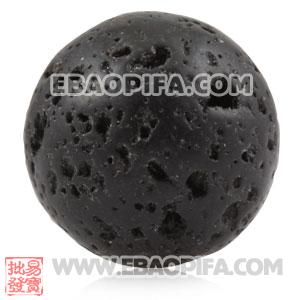 Wholesale 12mm Sambarla Style Black Lava Stone Beads 