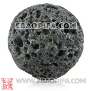 Wholesale 12mm Sambarla Style Grey Lava Stone Beads 