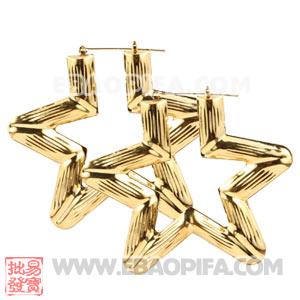 批发欧美外贸尾单竹节耳环