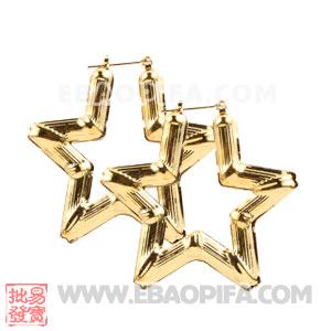 欧美外贸耳环 竹节耳环