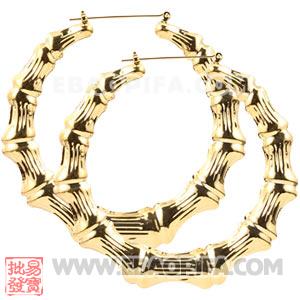 批发欧美外贸尾单竹节耳环