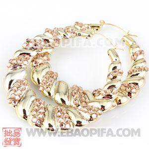 批发欧美外贸尾单耳环 大牌明星竹节耳环