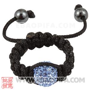 Wholesale Handmade Macrame Blue Czech Crystal Rings 