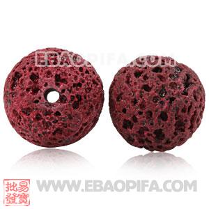 Wholesale 12mm Sambarla Style Red Lava Stone Beads 
