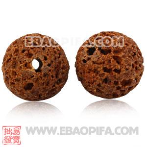 Wholesale 10mm Sambarla Style Grey Lava Stone Beads 