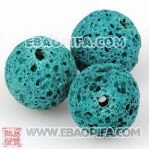 Wholesale 10mm Sambarla Style Blue Lava Stone Beads 