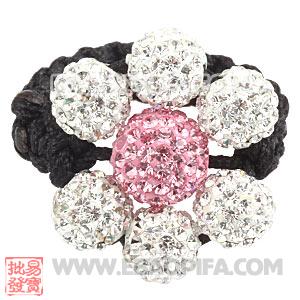 Wholesale Czech Crystal Handmade Macrame Rings 