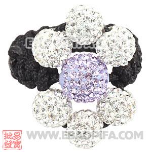 Wholesale Czech Crystal Handmade Macrame Rings 