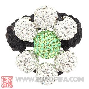 Wholesale Czech Crystal Handmade Macrame Rings 