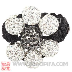 Wholesale Czech Crystal Handmade Macrame Rings 