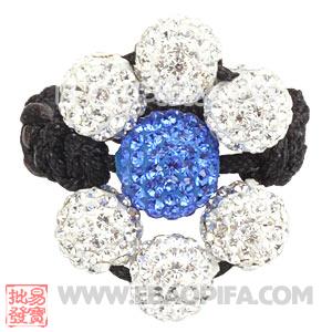 Wholesale Czech Crystal Handmade Macrame Rings 