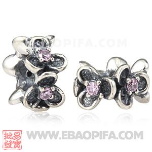 花朵隔离珠 批发间隔珠 925纯银大孔间隔珠 欧洲珠间隔珠