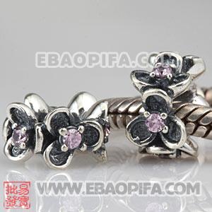 花朵隔离珠 批发间隔珠 925纯银大孔间隔珠 欧洲珠间隔珠