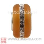 批发进口奥地利施华洛世奇水钻点钻珠 925纯银直通管金刚石珠子 磨砂珠子