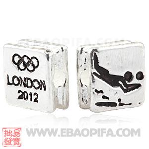 Wholesale London 2012 Olympics Beach Volleyball Square Alloy Beads 