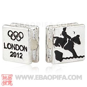 Wholesale London 2012 Olympics Equestrian Eventing Square Alloy Beads 