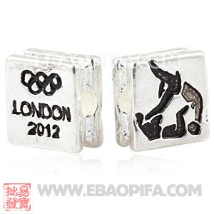 Wholesale London 2012 Olympics Judo Square Alloy Beads 