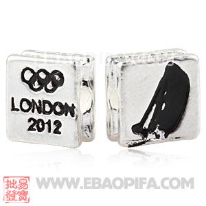 Wholesale London 2012 Olympics Sailing Square Alloy Beads 