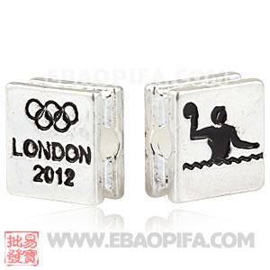 Wholesale London 2012 Olympics Water Polo Square Alloy Beads 