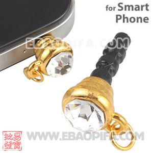 Wholesale Earphone Jack Plug Accessory With Crystal For Smart Phone 