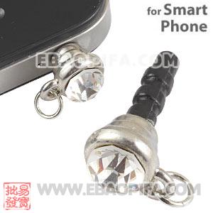 Wholesale Earphone Jack Plug Accessory With Crystal For Smart Phone 