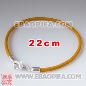 22cm 皮绳链 925纯银龙虾扣