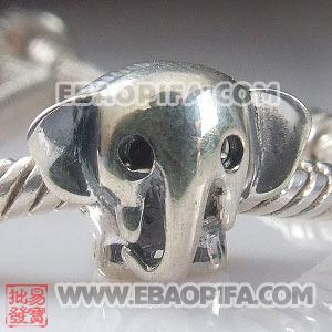 动物大象银珠 复古珠子 做旧珠子 仿古珠子 925纯银仿古做旧珠子