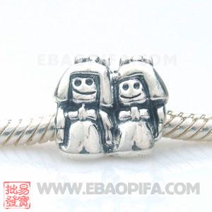 女孩纯银珠子 复古珠子 做旧珠子 仿古珠子 925纯银仿古做旧珠子