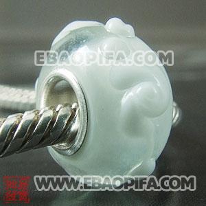 欧洲珠 925纯银管琉璃珠