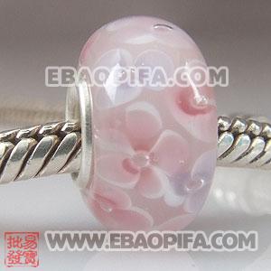 批发925纯银直通管琉璃珠 欧洲风格琉璃珠