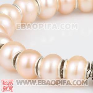 18cm 天然淡水珍珠 大孔珠手链