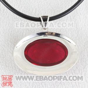 厂家935纯银泰银镶石吊坠
