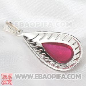 厂家929纯银泰银镶石吊坠