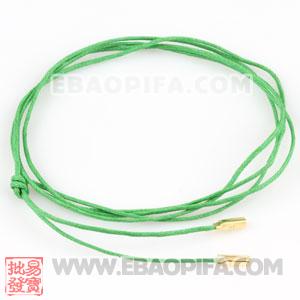 DIY绿色皮绳 925纯银欧洲珠尼龙绳绳链
