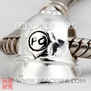 头盔银珠子 运动珠子 925纯银 体育赛事风格珠子
