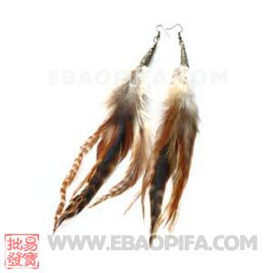 羽毛耳环批发 十打一件起订