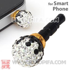 10mm Czech Crystal Ball Plugy Headphone Jack Accessories