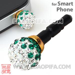 10mm Czech Crystal Ball Plugy Headphone Jack Accessories