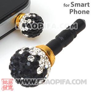 10mm Czech Crystal Ball Plugy Headphone Jack Accessories