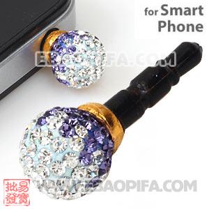 10mm Czech Crystal Ball Plugy Headphone Jack Accessories