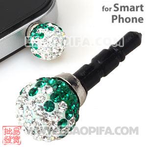 10mm Czech Crystal Ball Cute Plugy Earphone Jack Accessory