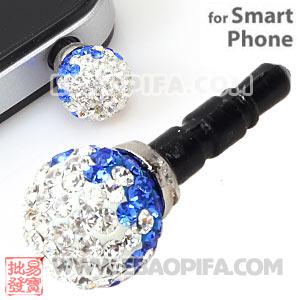 10mm Czech Crystal Ball Cute Plugy Earphone Jack Accessory