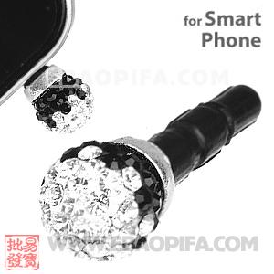 8mm Czech Crystal Ball Plugy Headphone Jack Accessories