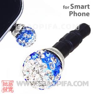 8mm Czech Crystal Ball Plugy Headphone Jack Accessories