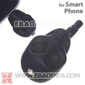 17×18mm Turquoise Skull Earphone Jack Plug For iPhone 