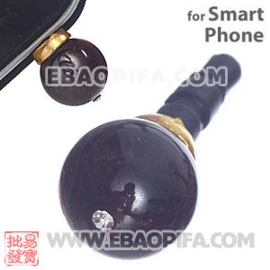 10mm Red Agate Mobile Earphone Jack Plug Fit iPhone 
