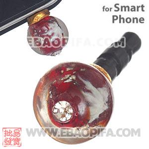 10mm Snowflake Mobile Earphone Jack Plug Fit iPhone 