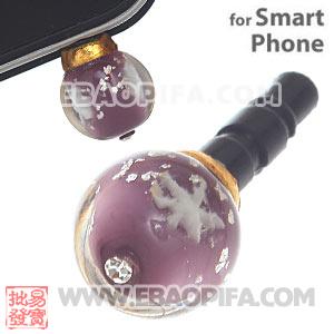 10mm Snowflake Mobile Earphone Jack Plug Fit iPhone 